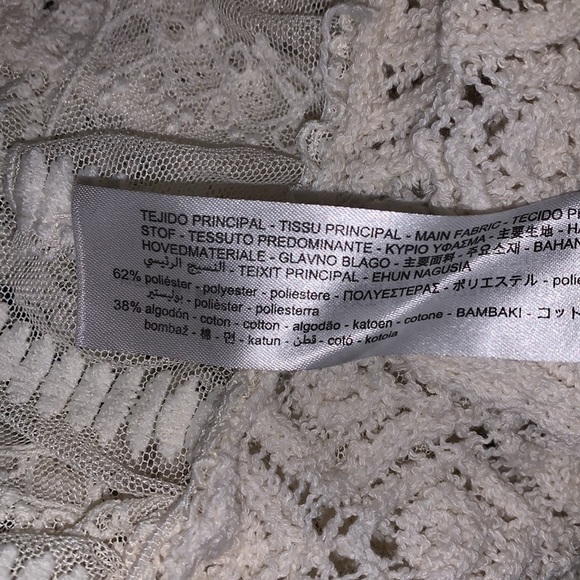 NWT Zara Pointelle Ruffle Knit Top - Picture 17 of 17